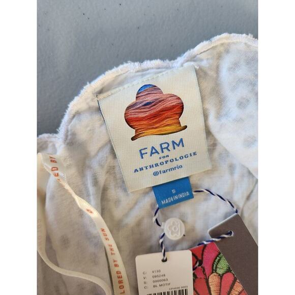 NWT Farm Rio One-Shoulder Eyelet Midi Dress Size S Blue 9B412 - Picture 11 of 11